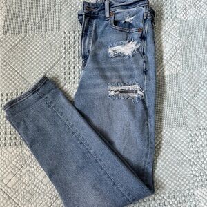 Distressed American Eagle Mom Jeans